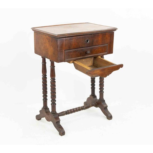 Small Work Table with Mirror Inside, Italy, Early 20th Century For Sale - Image 6 of 10
