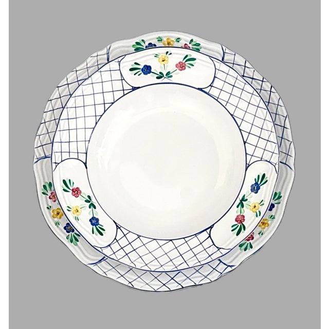 Late 20th Century Herend Village Lattice Hill Dinner Plates & Soup Bowls - 4 PCS For Sale - Image 5 of 12