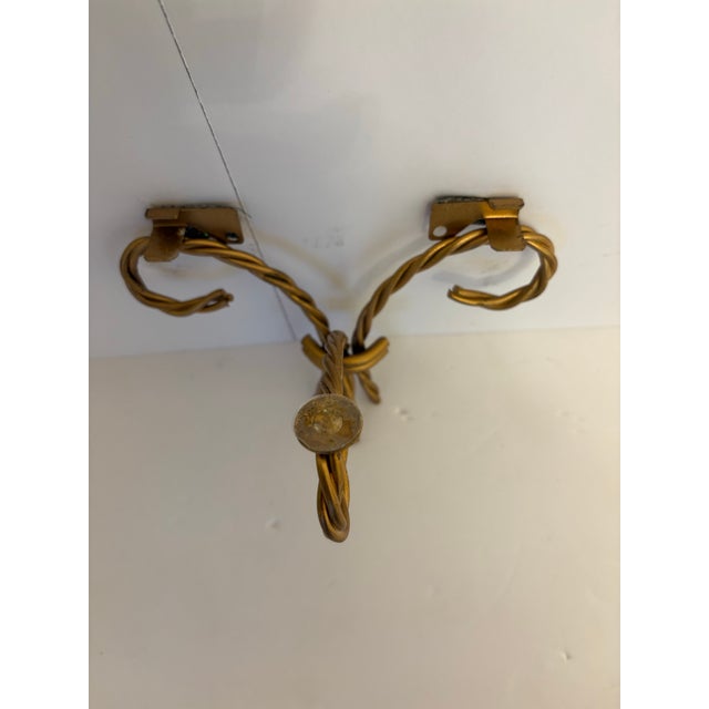 Hollywood Regency Vintage Hollywood Regency Glass Shelves -a Pair For Sale - Image 3 of 4