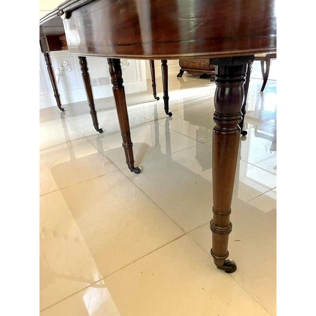 Metamorphic Antique George Iii Quality Mahogany Extending Dining Table H 75.5 X W 134 .5 X D 283cm , 1800 For Sale - Image 12 of 18