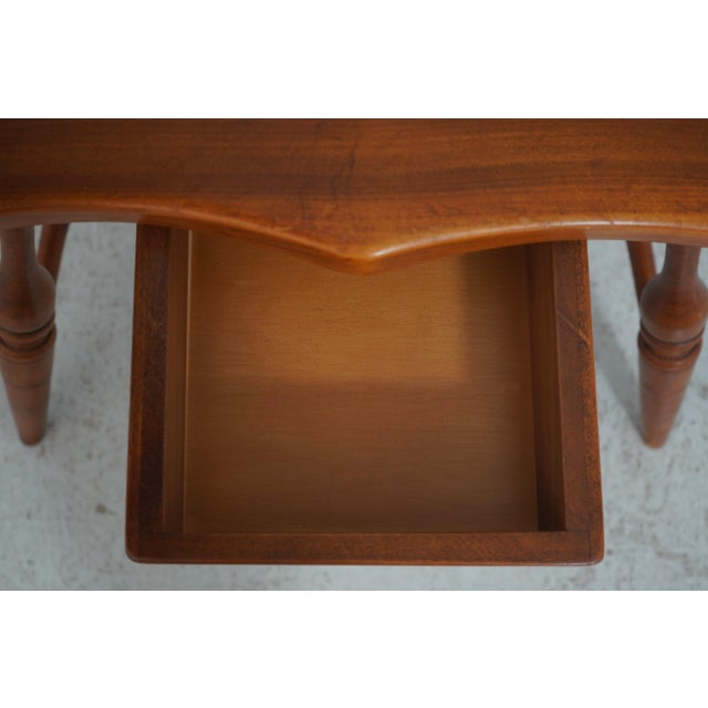 Brown Frederick Duckloe Oak, Cherry, and Walnut Comb-Back Windsor Desk Writing Chair For Sale - Image 8 of 18