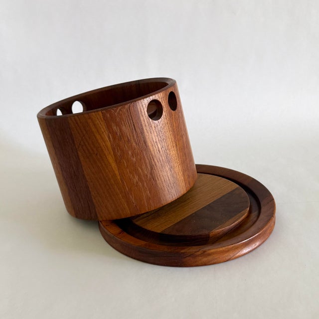 Cheese board with cover from the Woodline series, designed by Birgit Krogh and produced in Denmark in the 1960s–70s. Made...