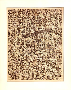 Max Ernst, Max Ernst Dada Surrealist Hand Signed Lithograph Poster for a Jewish Museum, 1966