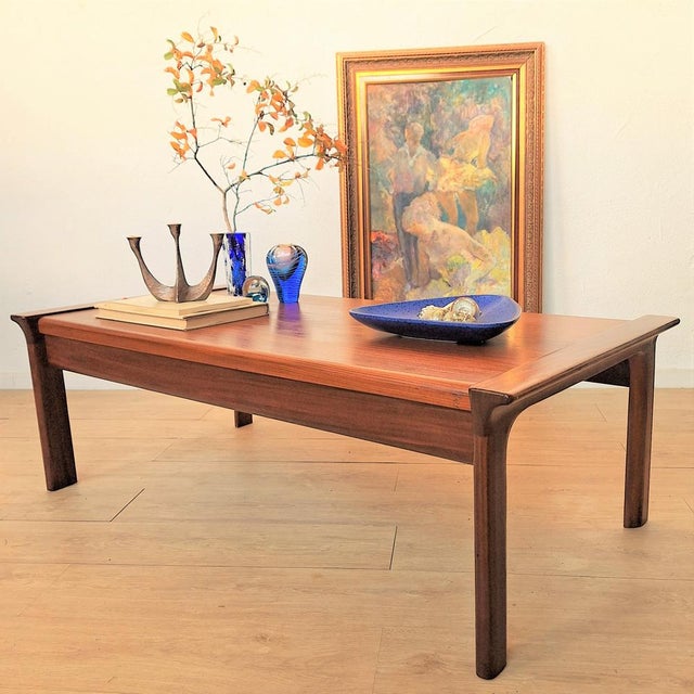Brown Mid-Century Coffee Table in Teak, 1960s For Sale - Image 8 of 12