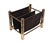 Textile Vintage Brass and Canvas Magazine Holder, 1970s For Sale - Image 7 of 10