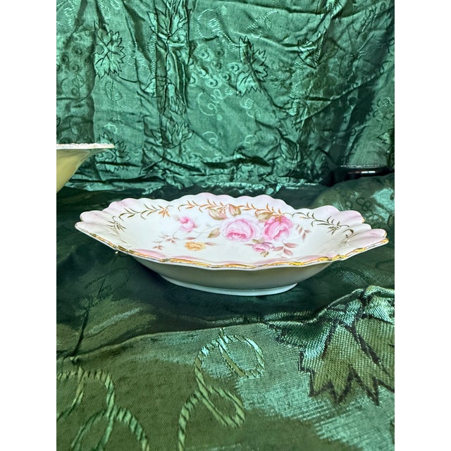 1930s Art Deco Candy and Fruit Bowls. Hand Painted 2pc. Can be used as serving bowls for fruit or food.