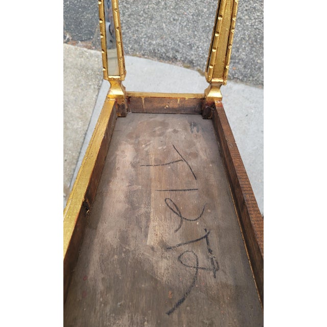 Vintage Labarge Hollywood Regency Venetian Style Giltwood Mirror and Console For Sale - Image 11 of 12