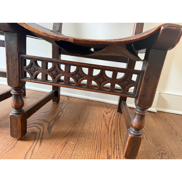 A pair of Spanish Baroque Revival side chairs from the early twentieth century, with the heft and character of a...