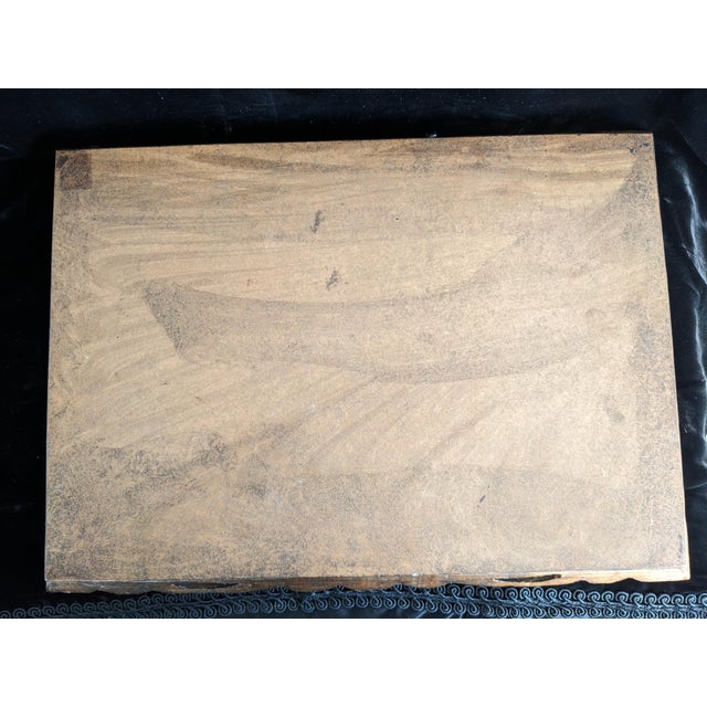 Mid-Century Wood & Tile Handled Tray For Sale - Image 9 of 9