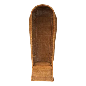 Wicker Canopy Chair Bohemian 1970s