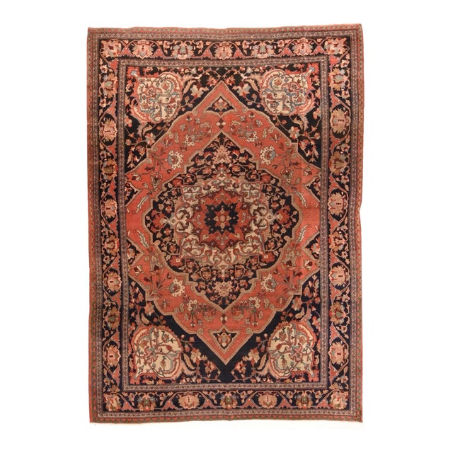 Antique Farahan Sarouk Rug 8'5'' x 11'10'' For Sale
