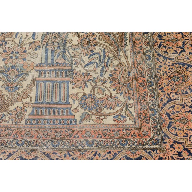 Late 19th Century Antique Mohtasham Kashan Rug 6'9'' x 9'7'' For Sale - Image 11 of 12