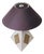 Mid-Century Modern Bicolor Metal and Silk Lampshade Table Lamp, France, 1960s For Sale
