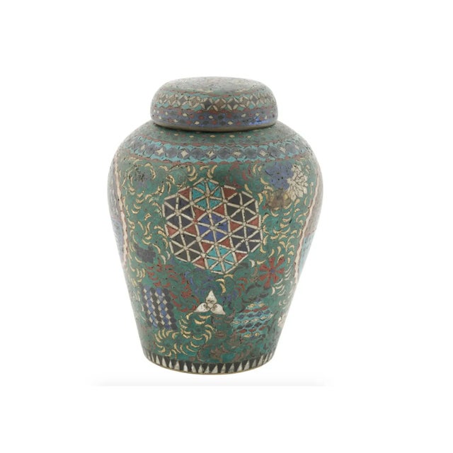 Mid 19th Century Japanese Early Meiji Cloisonne Enamel Lidded Jar For Sale In New York - Image 6 of 7