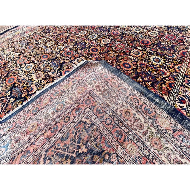 Antique Oversize Persian Malayer Carpet For Sale - Image 4 of 11