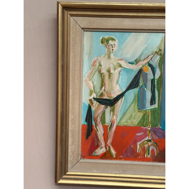 Michel Patrix, Mannequin, 1950s, Oil on Canvas, Framed For Sale - Image 16 of 18