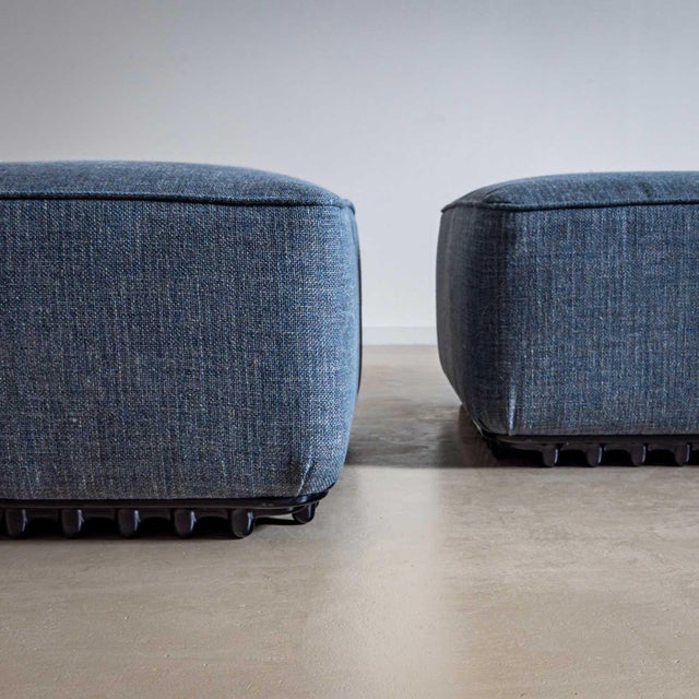 1970s A pair of Trico ottomans from the Trico series by Ammannati & Vitelli for Brunat For Sale - Image 12 of 18