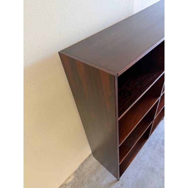 Mid-Century Modern Vintage Danish Mid Century Modern Rosewood Bookcase / Open Shelving Display Cabinet For Sale - Image 3 of 8