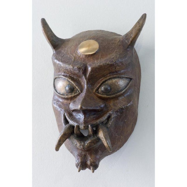 Bronze Oni Mask by Splady Art Studios For Sale - Image 6 of 7