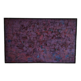 André René César Brechet, Composition Abstraite, Oil on Canvas, Framed For Sale