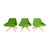 Green Desk Chairs by Christophe Pillet Dunas for Inclass, Set of 3 For Sale - Image 12 of 12