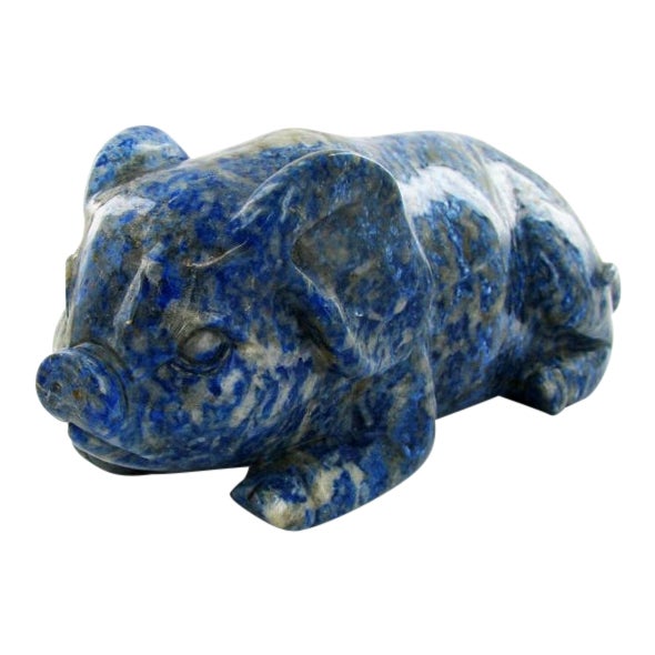 Lapis Lazuli Pig Figurine For Sale