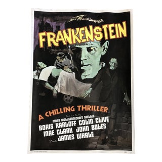 1970s Frankenstein 1931 Movie Poster Reproduction Lithograph For Sale