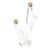 Mid-Century Amorphic Crystal & Brass Two Arm Candelabra Signed Schneider For Sale