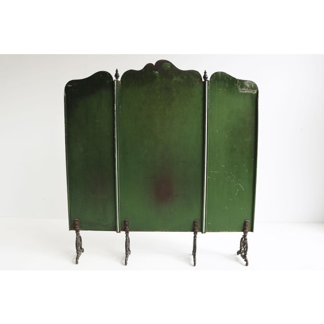 Art Nouveau Jugendstil French Hand Painted Fire Screen Fireplace, 1900s For Sale - Image 11 of 16