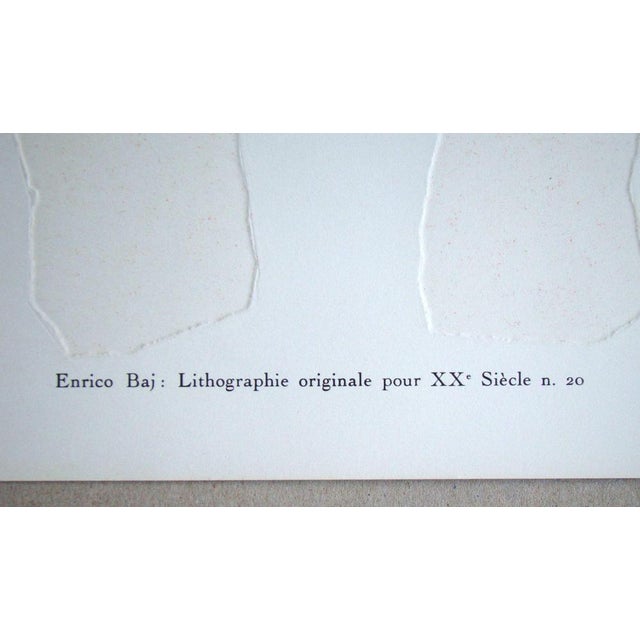 Enrico Baj, Composition, 1962, Original Embossed Lithograph For Sale - Image 13 of 14