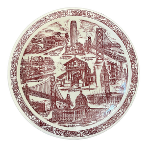 Late 20th Century San Francisco Vernon Kiln Plate