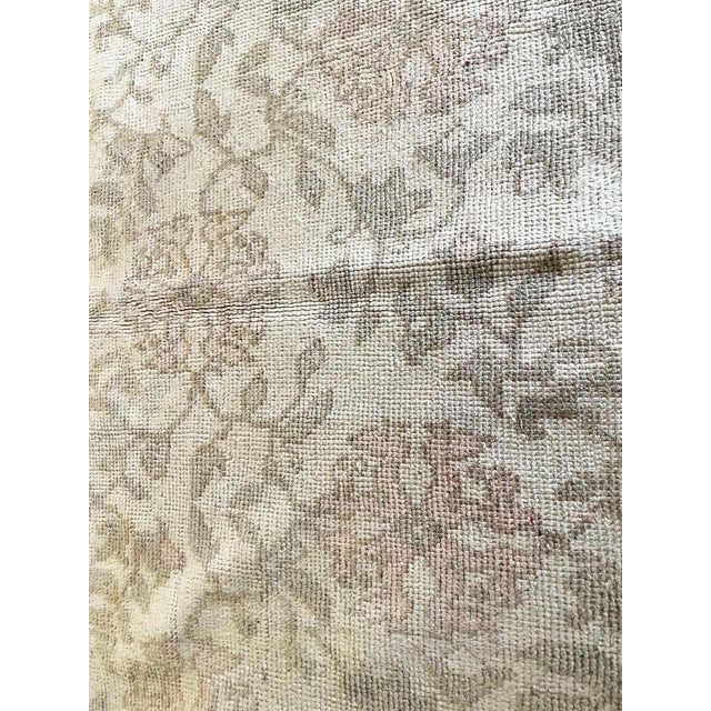 Textile Antique Turkish Oushak Rug, 4'11" X 9'7" #11141 For Sale - Image 7 of 9