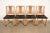 Mid-Century Modern Henredon Style Mid-Century Hollywood Regency Carved Walnut and Cane Dining Chairs, Set of Four For Sale - Image 3 of 16