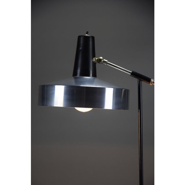 Metal Mid-Century Dutch Adjustable Architect's Desk Lamp attributed to H. Busquet for Hala Zeist, 1960 For Sale - Image 7 of 9
