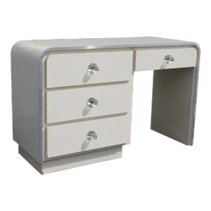 1970's Ultra Modern Off White Writing Desk