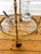 1960s Brass Round Serving Trolley with Smoked Glass Shelves and Removable Tray, 1960s For Sale - Image 5 of 9