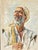 An original signed 1954 oil portrait by A. Shitzas, created in Tehran and presented in its original aged green wooden...