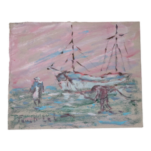 20th Century French Pink Skies Painting