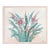 Oversized Sculptural Floral Painting in Turquoise, Pink & Gold, Signed S. McGrow 50 × 40 Inches For Sale