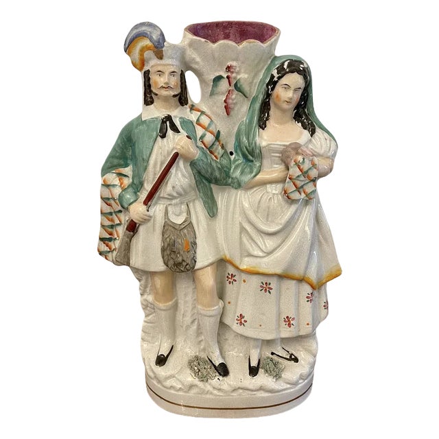 Large Victorian Flat Back Figure from Staffordshire, 1860s For Sale