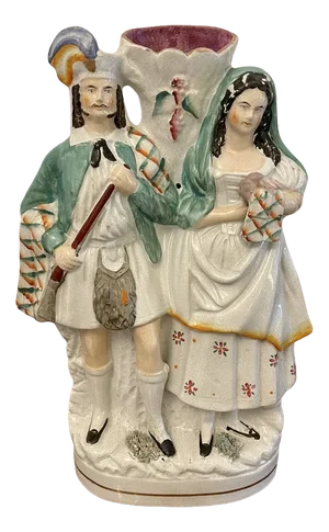 Large Victorian Flat Back Figure from Staffordshire, 1860s