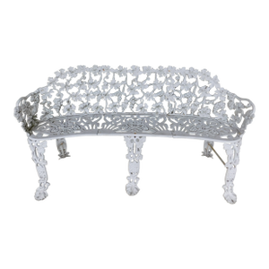 Vintage Grape Vine Pattern Aluminum Settee Garden Bench 55"w