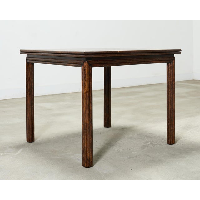 Contemporary McGuire Organic Modern Rattan and Oak Flip-Top Games Table For Sale - Image 3 of 18