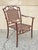 Late 20th Century Cast Aluminum Basket Weave Lattice Rattan Patio Outdoor Arm Chairs - Set of 4 For Sale - Image 4 of 10