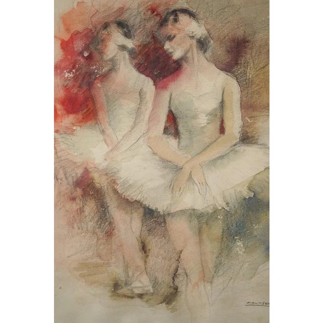 Montserrat Barta, Three Ballerinas, 20th Century, Watercolor For Sale - Image 4 of 8