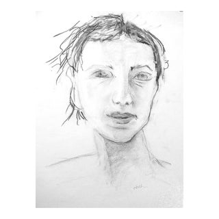 Martha Holden "Portrait of a Woman" Drawing For Sale