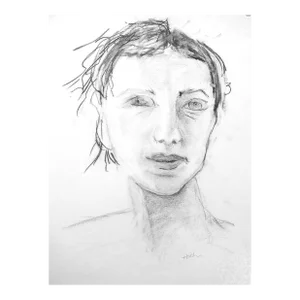 Martha Holden "Portrait of a Woman" Drawing