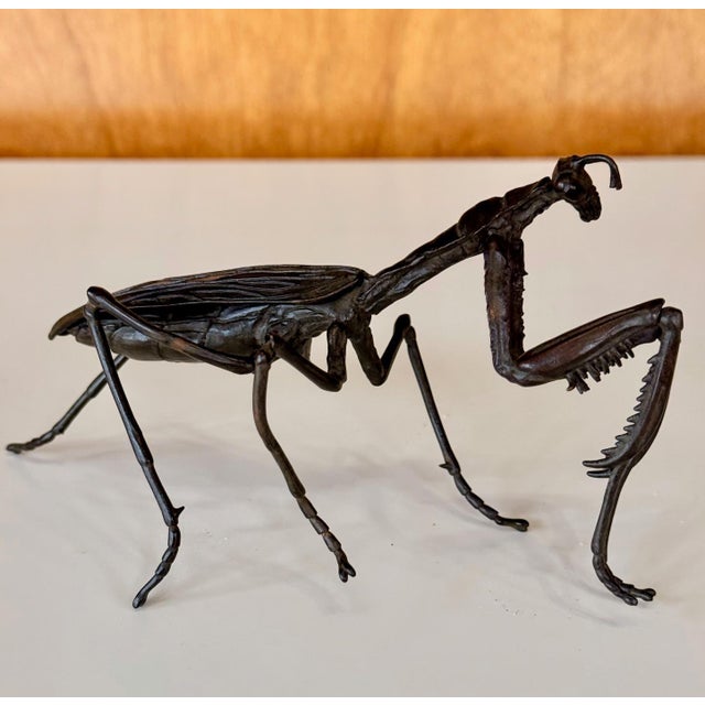 Black Large Japanese Articulate Bronze Praying Mantis Jizai Yasunosuke Ryubundo VI For Sale - Image 8 of 14