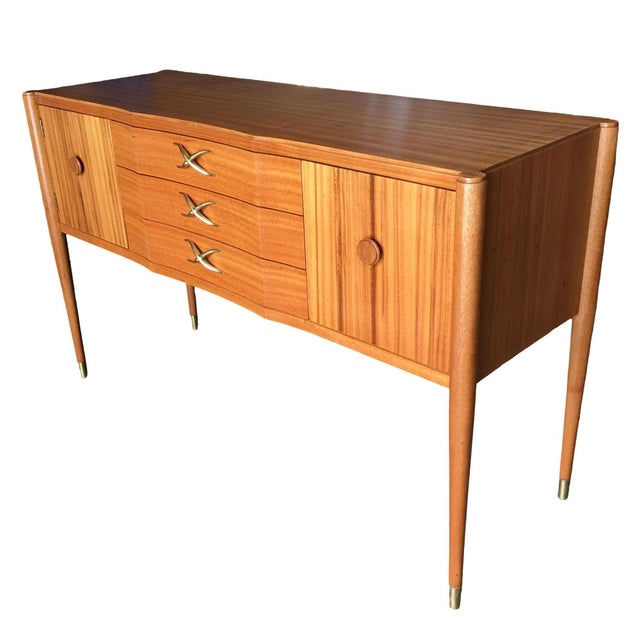 Mid-Century Modern 1950s High Style Mid Century Mahogany Sideboard Attributed to Paul Frankl For Sale - Image 3 of 9