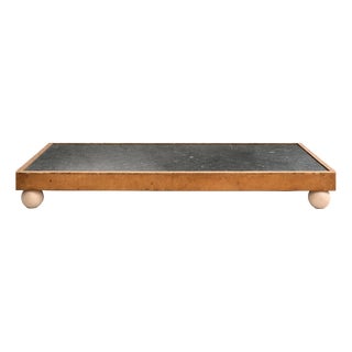 Minimalist Table in Wood and Granite, 1990s For Sale
